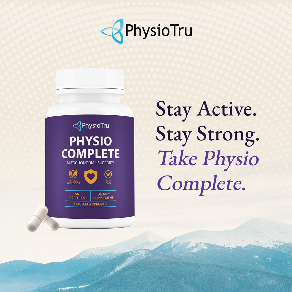 PhysioTru lab certifications seal and GMP badge on label