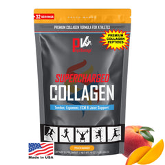 Physiovantage supercharged collagen powder pouch ready for travel and daily use, highlighting convenient packaging.