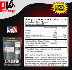 PhysiVantage peach mango flavor collagen powder package after workout