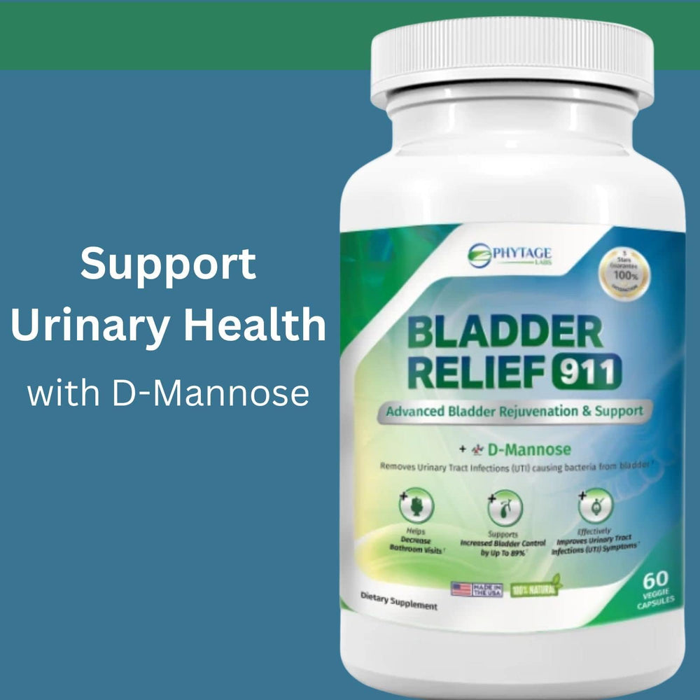 Phytage Labs Bladder Relief 911 2-pack box highlights value and convenience
