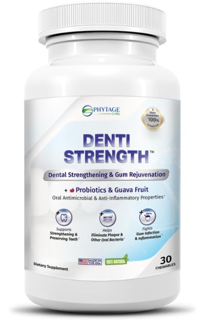 PhytAge Labs Denti Strength bottle front showing daily oral health support