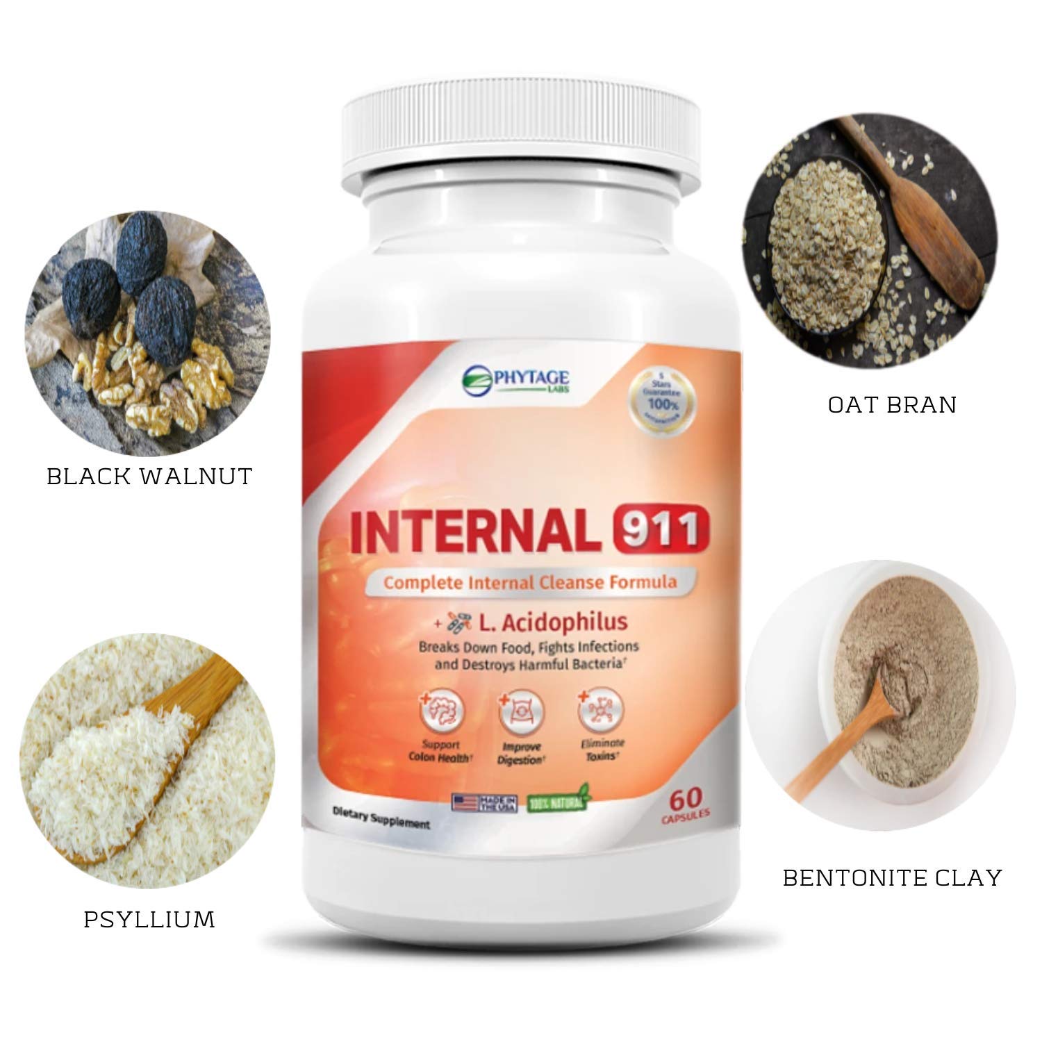 Phytage Labs Internal 911 daily-use card suggests easy, routine intake.