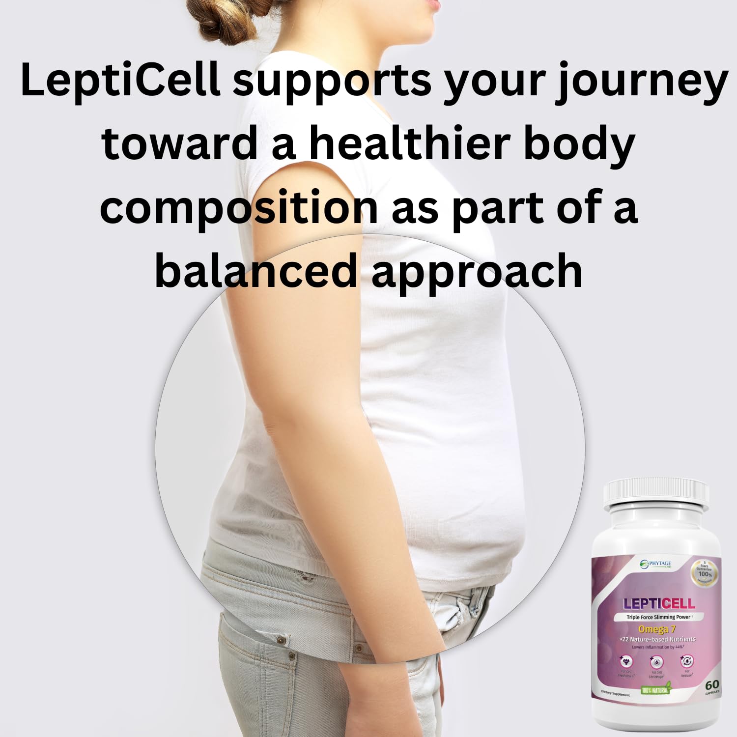 Phytage Labs LeptiCell Damiana and Dong Quai blend closeup for holistic balance