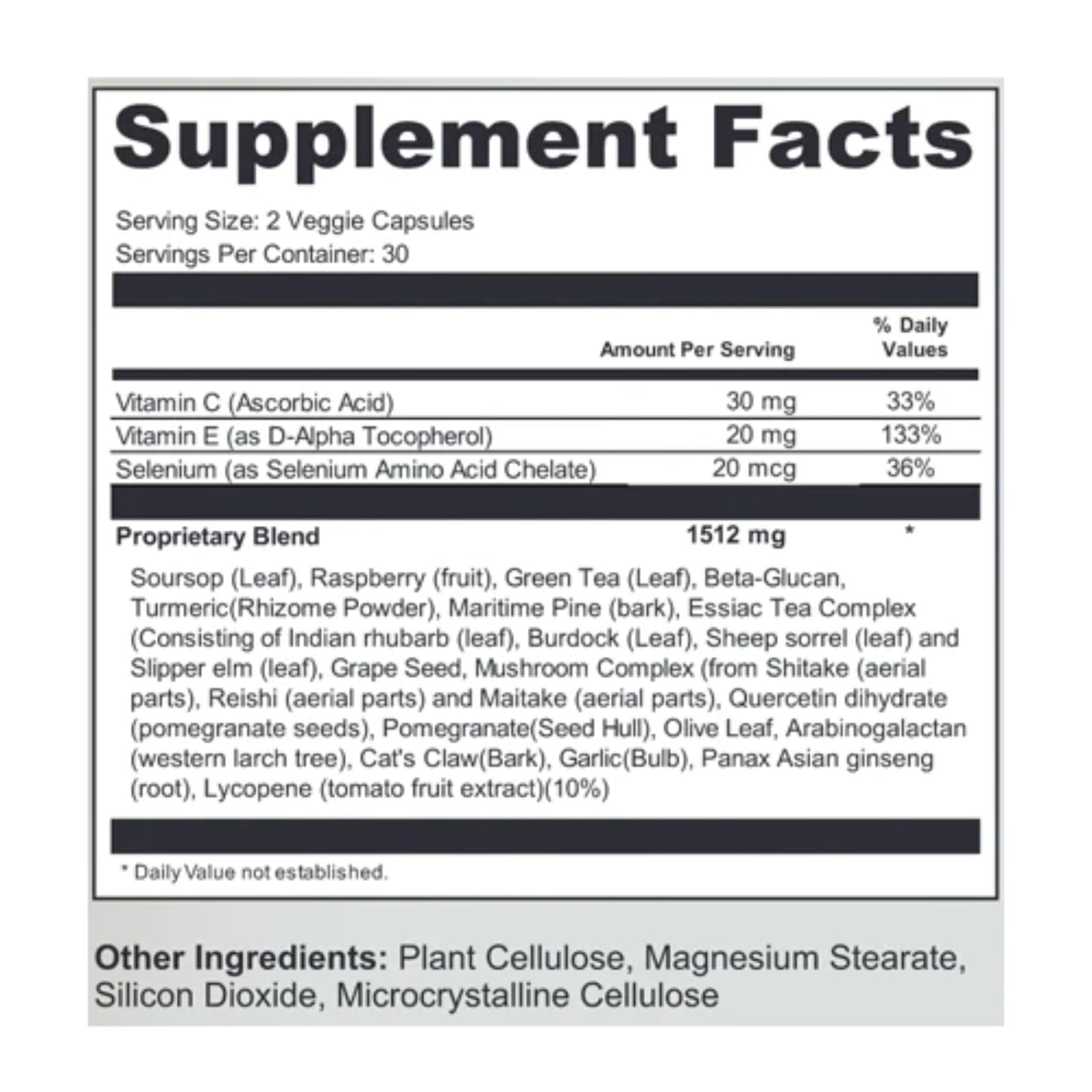 Phytage Labs MycoSoothe label detail with key ingredients list.