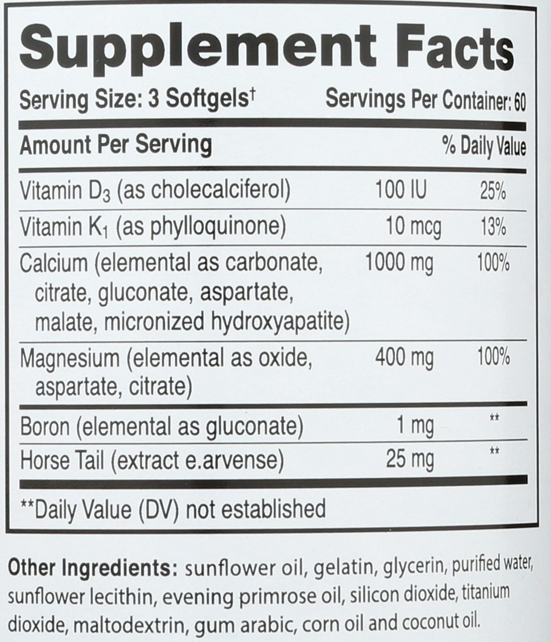 Phyto-Therapy softgels nutrition label visible for transparency
