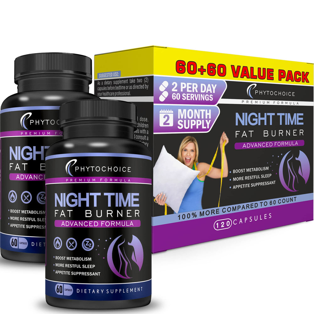 PHYTOCHOICE Nighttime Fat Burner bottle front for late-night use