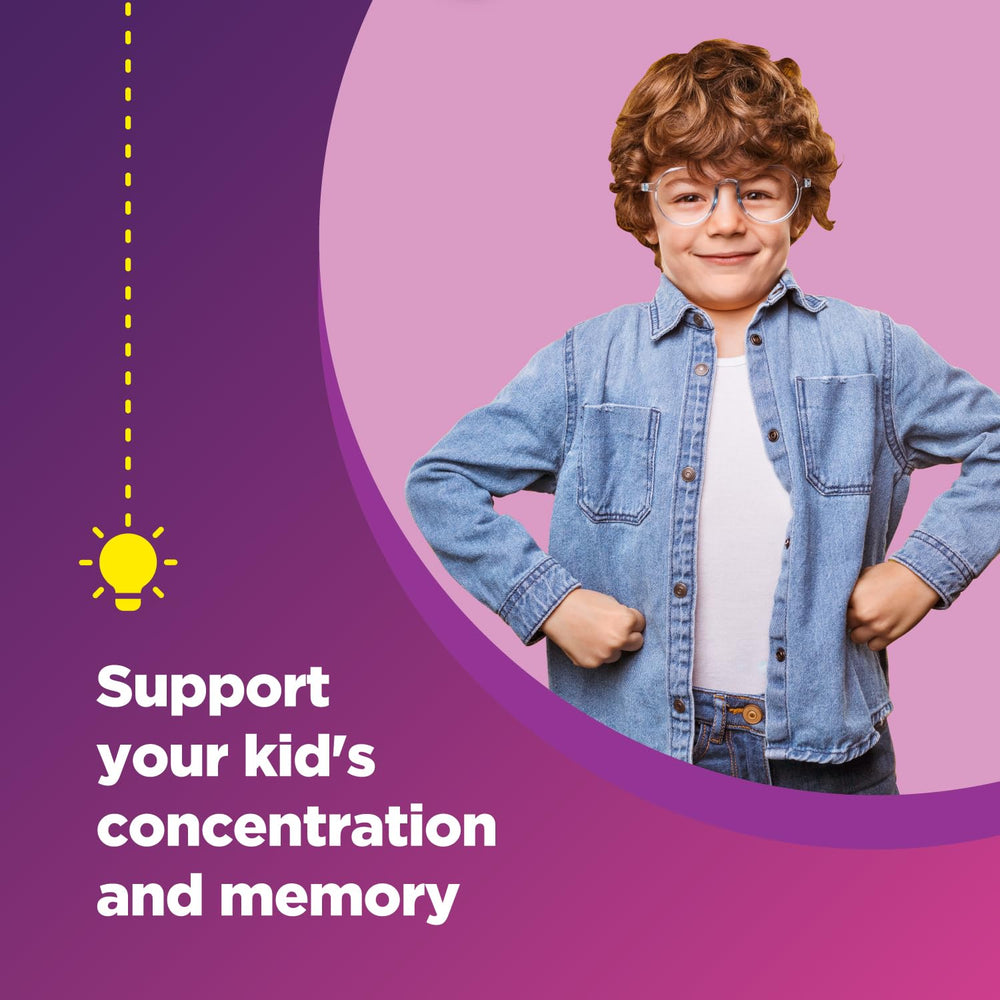 Ingredient list includes Vitamin C and B vitamins for kids.