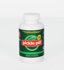 PicklePill Cramp Defense bottle being poured to showcase rapid electrolyte delivery.