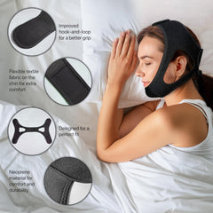 PIDOTI chin strap uses breathable neoprene for all-night comfort.