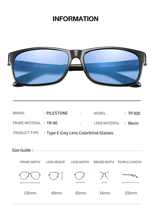 Pilestone TP-020 Lens E close-up tint detail highlighting blue-yellow filter