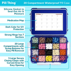 Pill Thing secure multi-latch closures prevent spills during travel