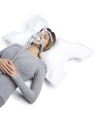 Pillows with a Purpose CPAP pillow hose management keeps tubing in place
