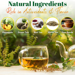 Pouring Piñalim GN VIDA tea into a cup after steeping