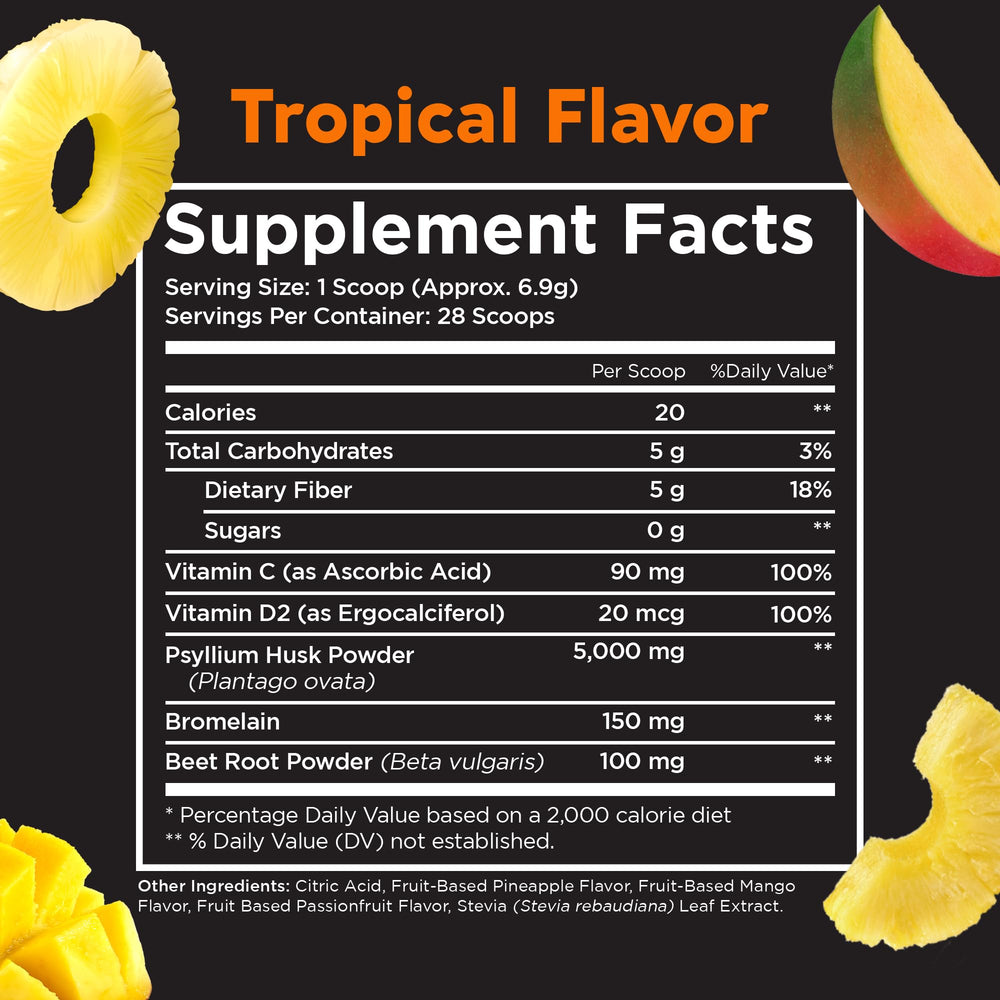 Pinch Magic Sugar Free Fiber Powder dissolving in water for easy hydration