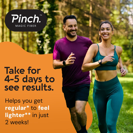 Pinch Magic Sugar Free Fiber Powder nutrition panel highlights vitamins C and D