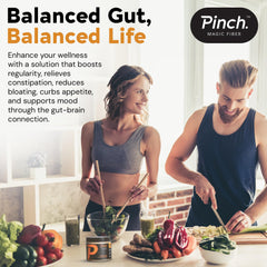 Pinch Magic Sugar Free Fiber Powder USA-made packaging with GMP certification badge