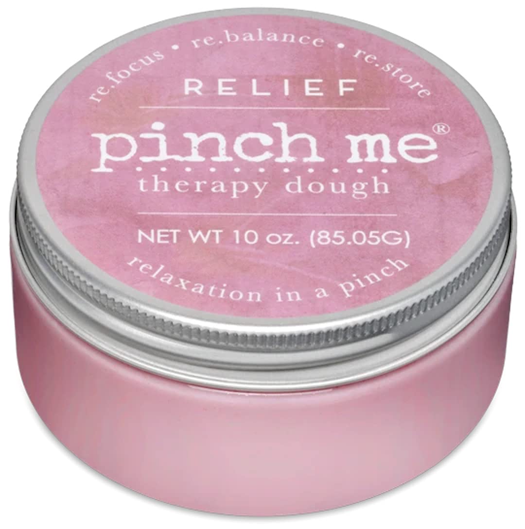 Pinch Me Relief putty with vanilla orange scent for relaxation.