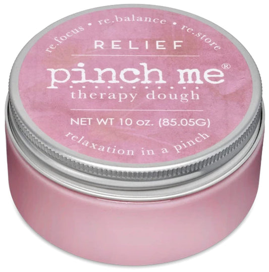 Pinch Me Relief putty with vanilla orange scent for relaxation.