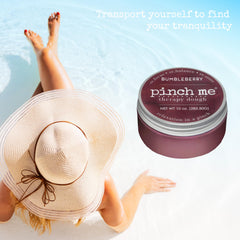 Pinch Me Therapy Dough hands squeeze closeup shows stress relief through kneading.