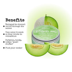 Pinch Me Therapy Dough Melon aroma wafts from a partially opened tin, inviting calm