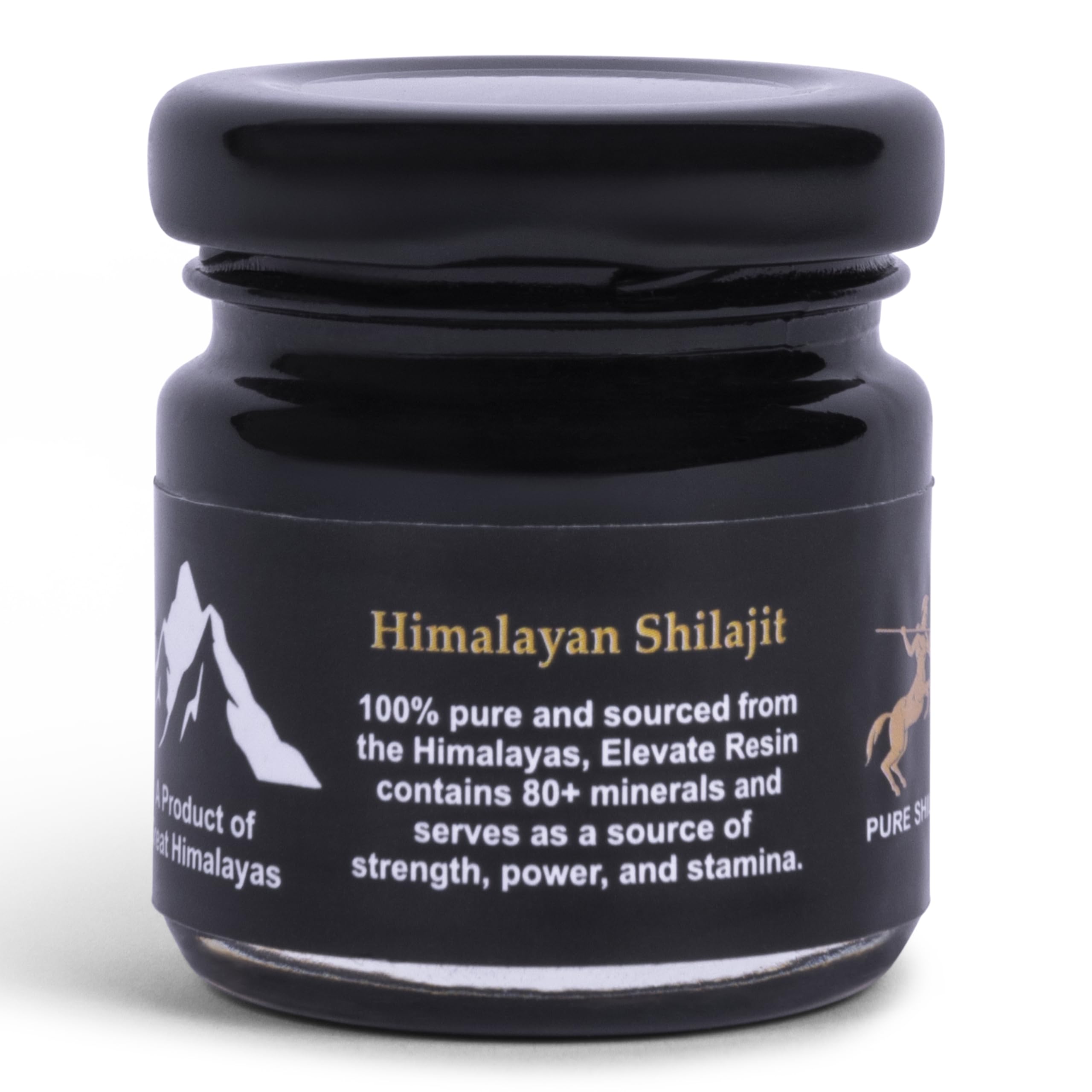 Pindari Shilajit resin jar closeup reveals rich color and consistency.