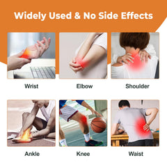 Pinfriy infrared wand applied to knees for joint comfort support.