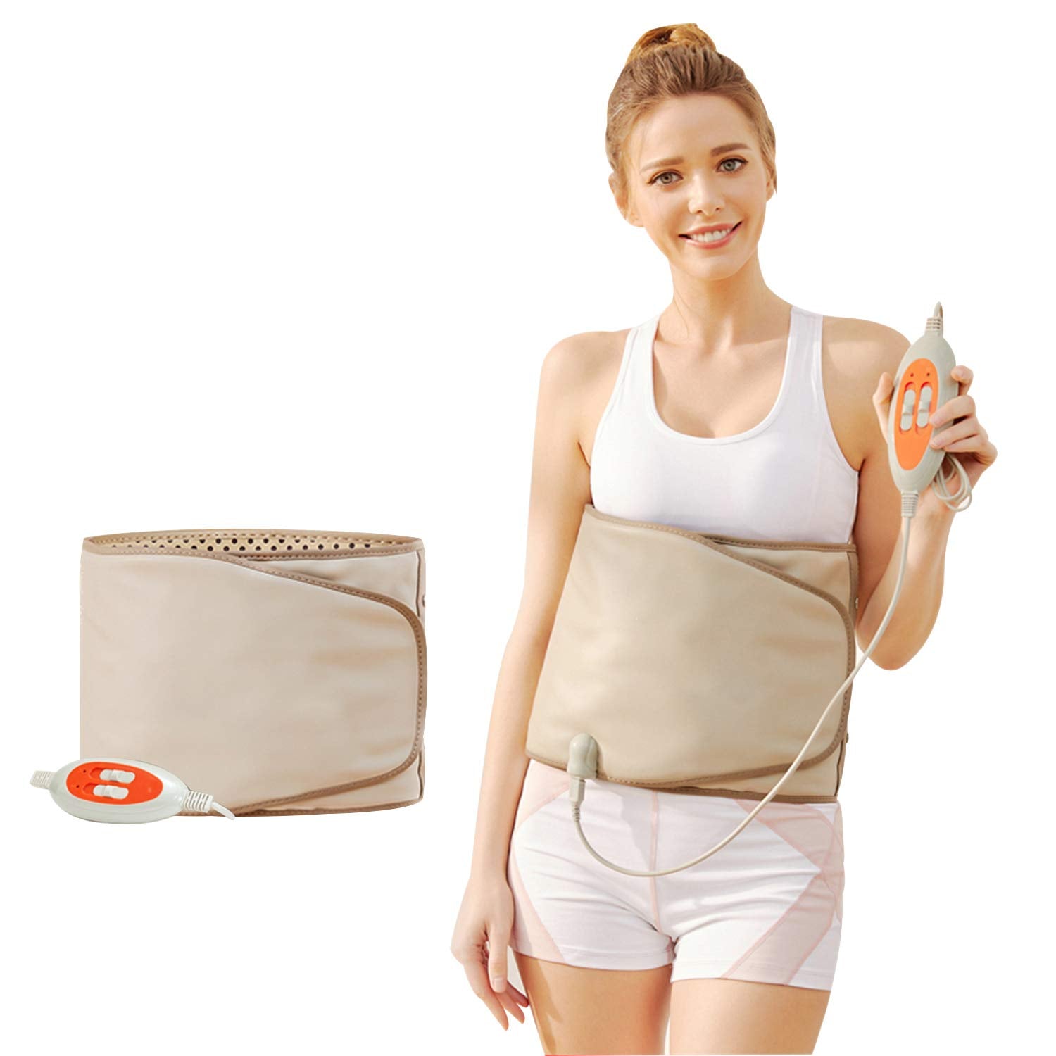 PINJAZE heating belt full-circle heat around the abdomen for even warmth.