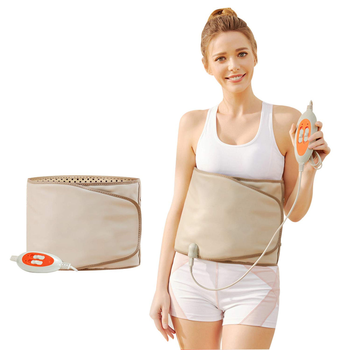 PINJAZE heating belt full-circle heat around the abdomen for even warmth.