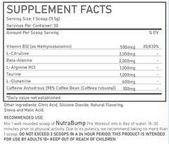 PINK NUTRABUMP pre workout being poured, supporting active nursing routines