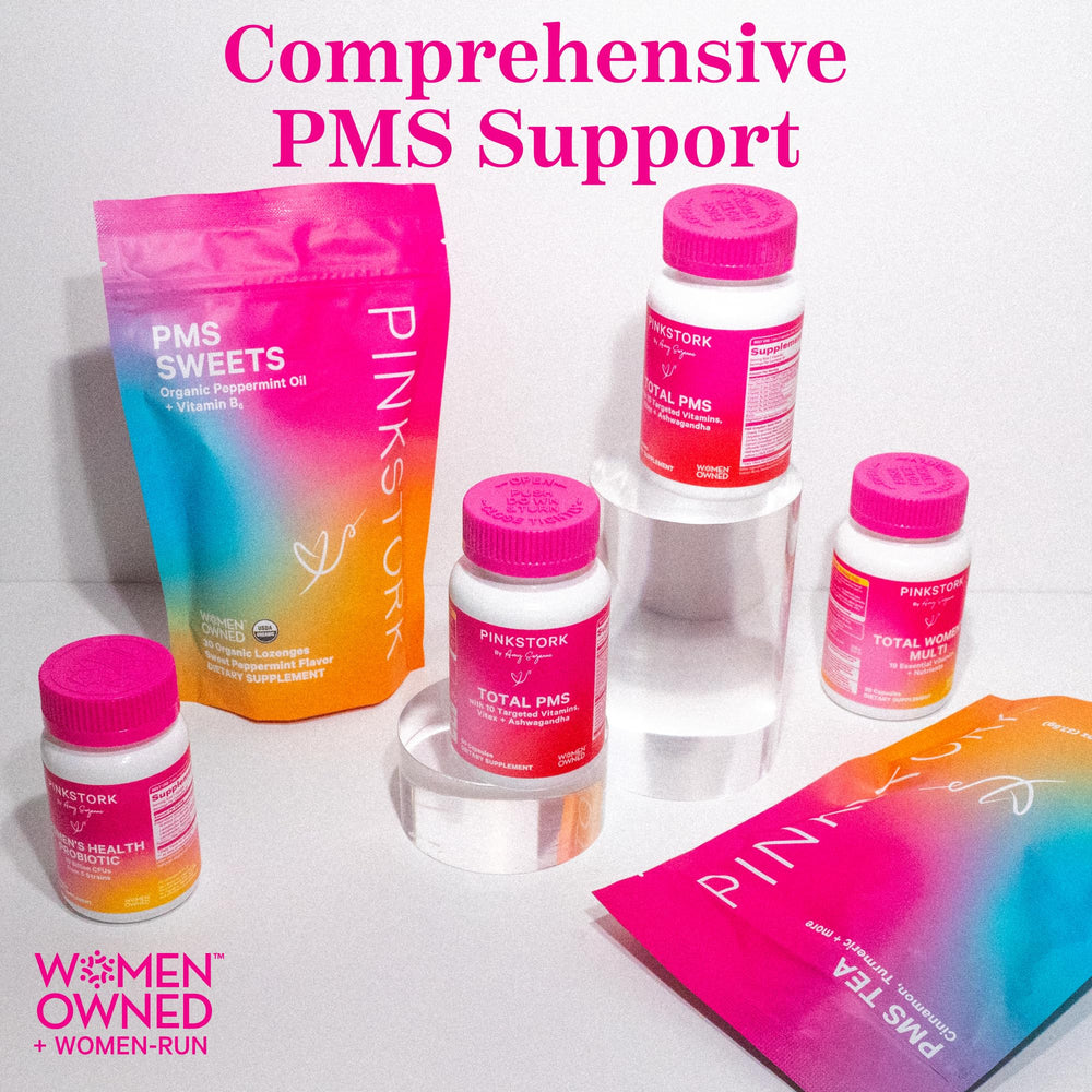 Ashwagandha root in Pink Stork PMS blend for mood support.