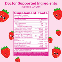 Pink Stork bottle with nutrients chart illustration highlighting vitamins.