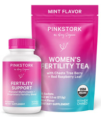 Pink Stork Fertility Bundle conception tea sachets for daily ritual.