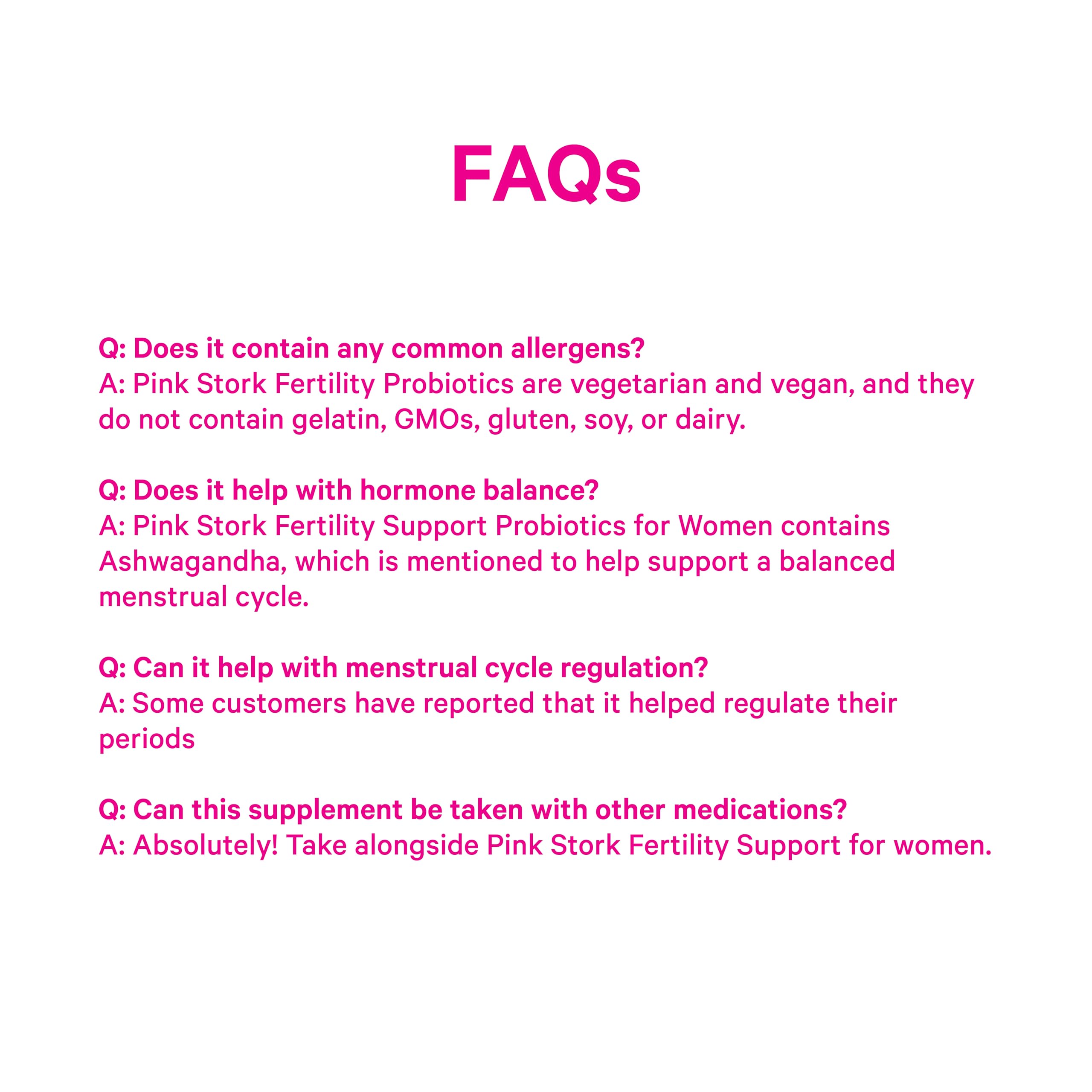 Pink Stork Fertility Probiotics with six strains for gut flora balance