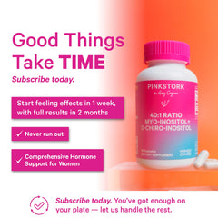 Image depicting daily dosing of Pink Stork Inositol