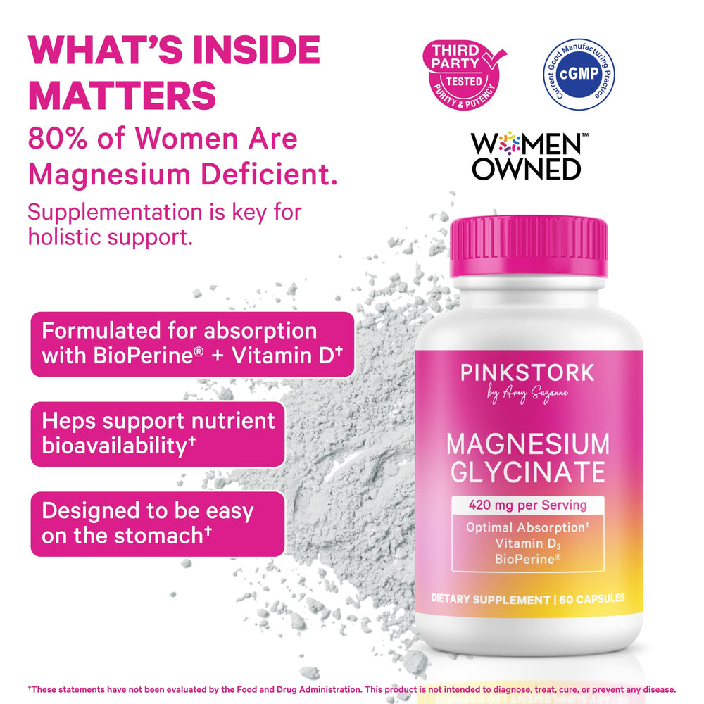 Closeup of Pink Stork capsules highlights gentle absorption