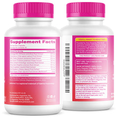 Pink Stork Menopause Support bottle on dresser representing everyday wellness accessibility.