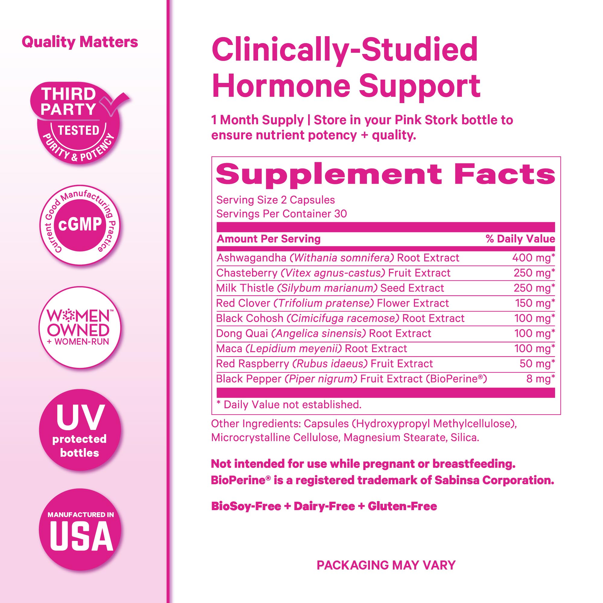 Night routine scene featuring Pink Stork Menopause Support for evening comfort potential.