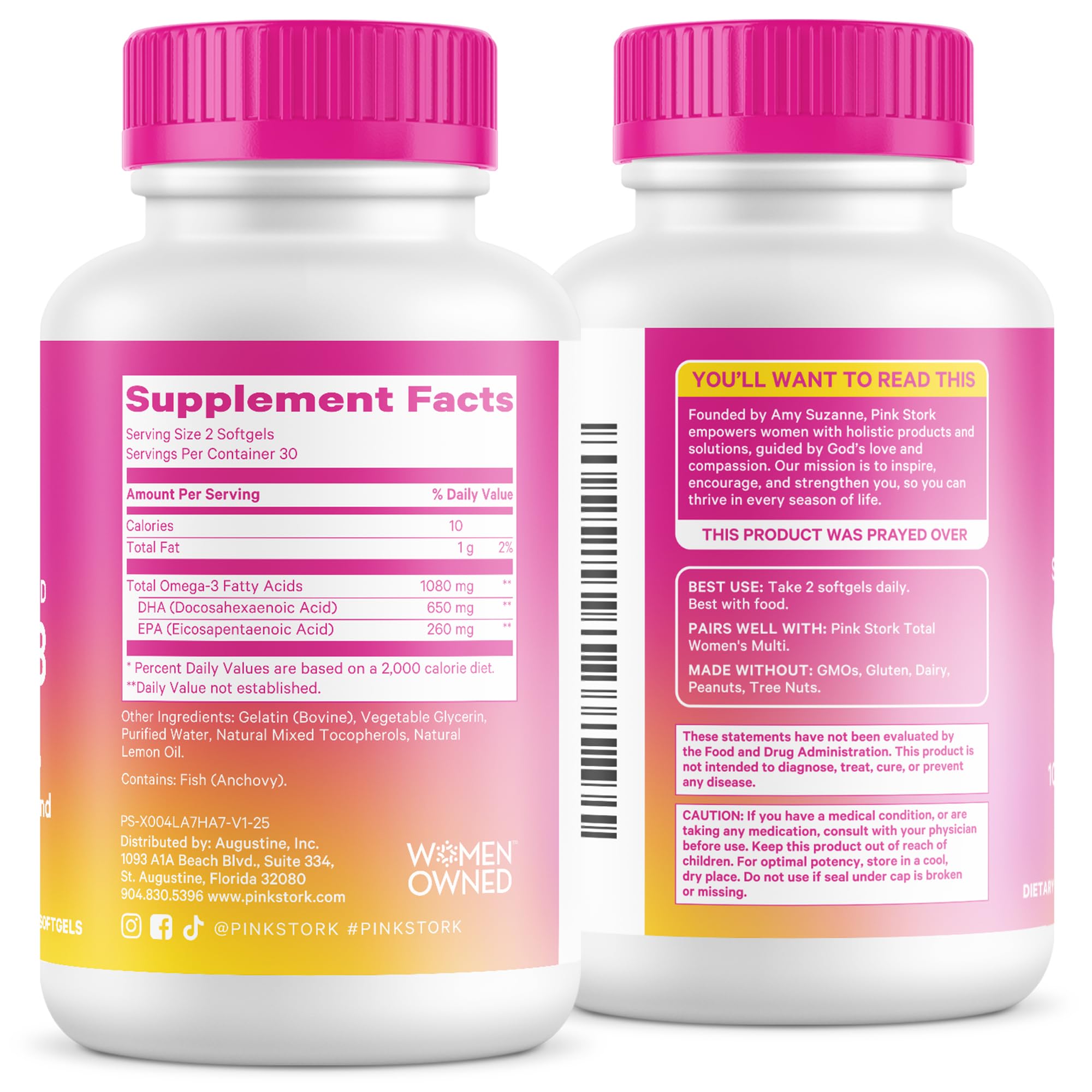 Pink Stork Omega-3 women owned brand story emphasis