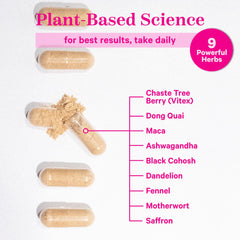 Pink Stork PMS packaging box communicates clean, trusted ingredients.