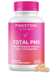 Pink Stork PMS bottle for daily hormone balance support.