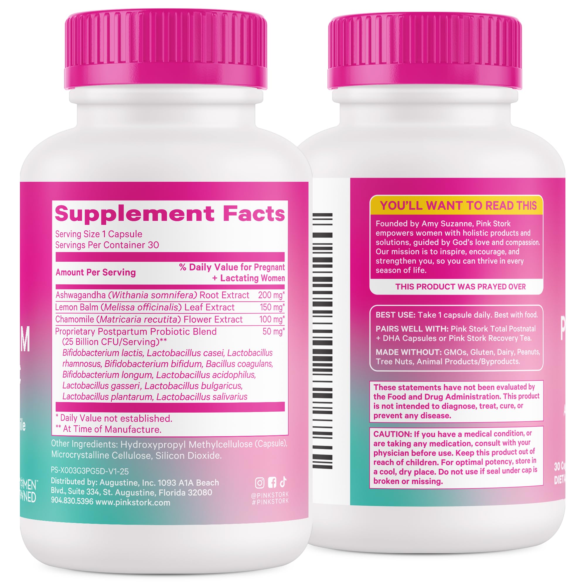 Pink Stork Postnatal Probiotics heart-shaped ScentCert detail