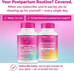 Pink Stork Postpartum Mood Support chamomile blend promoting calm moments