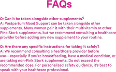 Pink Stork Postpartum Mood Support vitamin D3 and B complex support