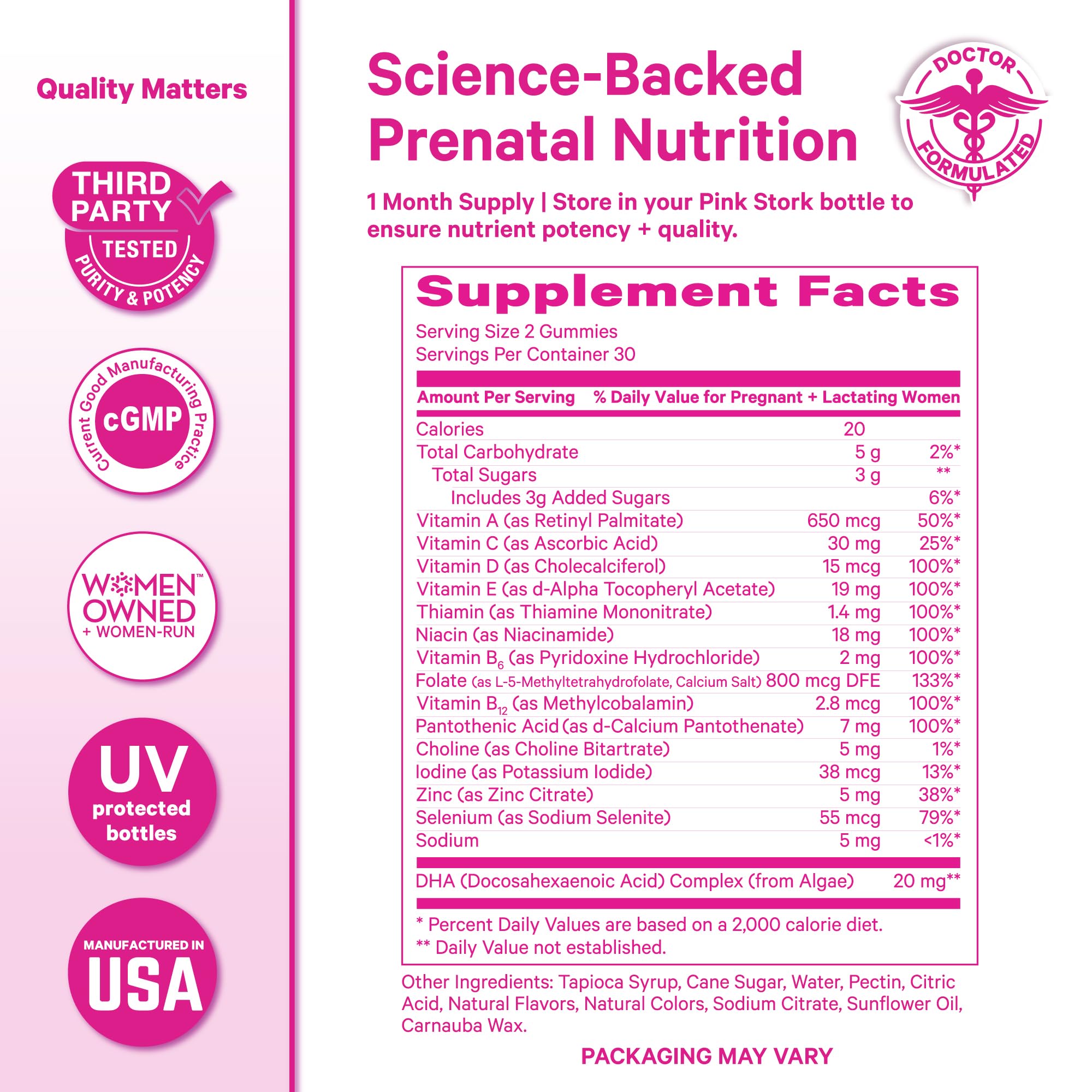 Package highlights vitamin D and B complex for energy support.