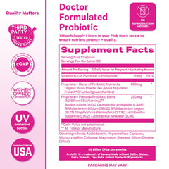 Pink Stork Prenatal Probiotic is vegan and gluten-free for sensitive diets.