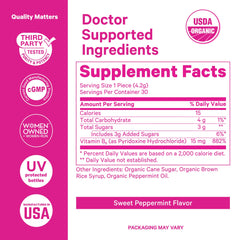 Pink Stork Sweets vegan-friendly icon highlighting plant-based formula.