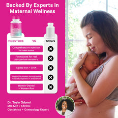 Pink Stork Total Postnatal capsules in daily ritual close-up for two-capsule routine