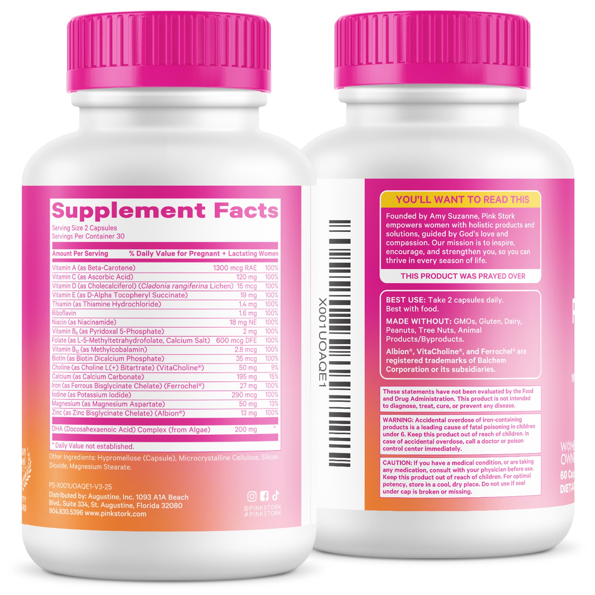 Pink Stork Total Prenatal DHA omega-3 DHA benefits for fetal development.