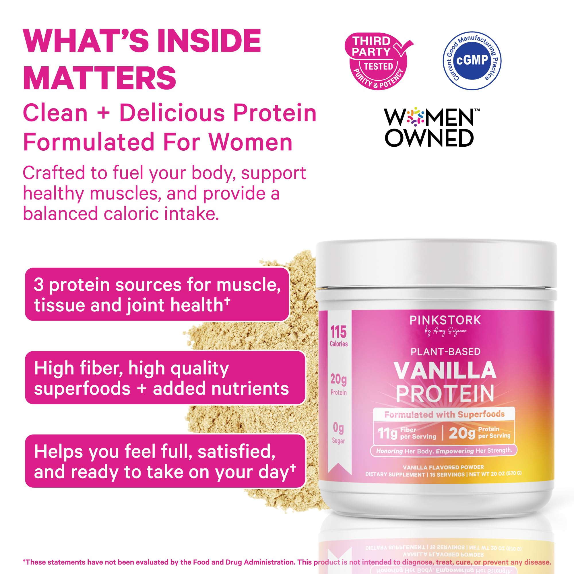 Pink Stork Vanilla Protein Shake Glass for easy post-workout recovery