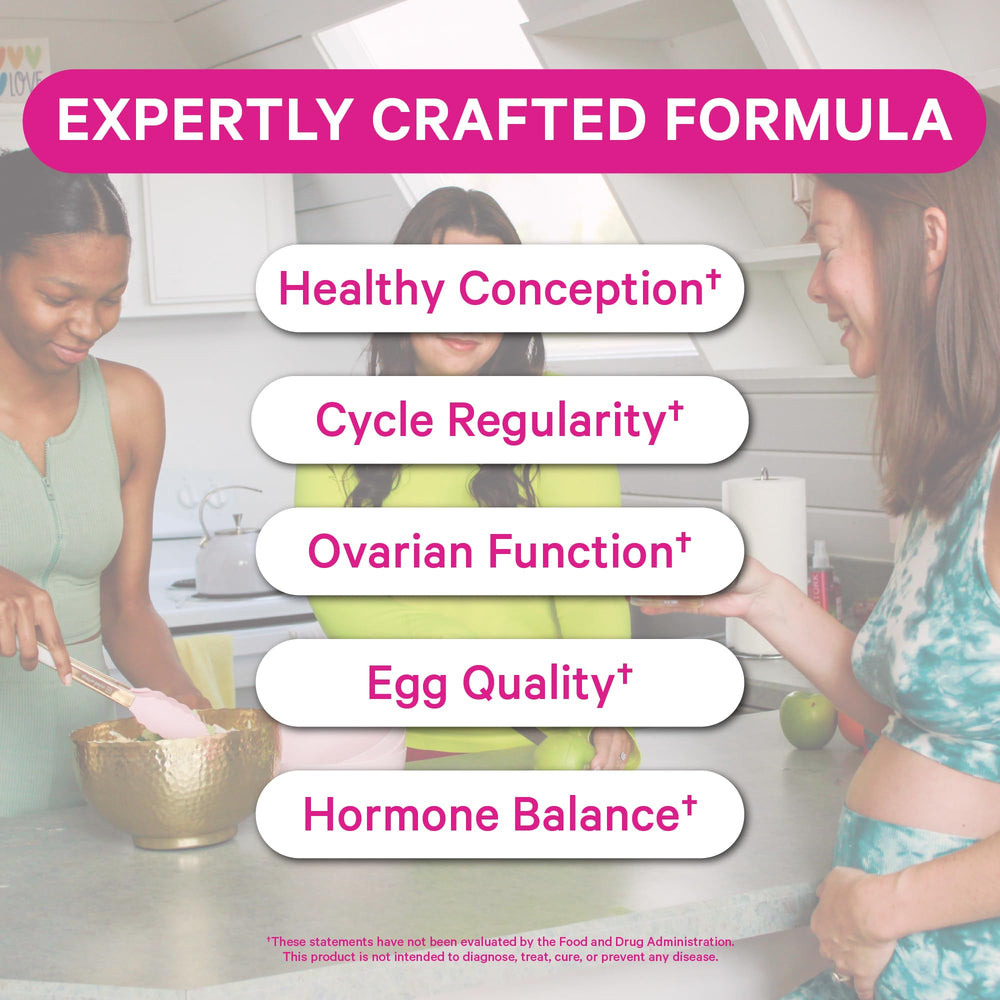 Pink Stork Women fertility supplements bottle for daily wellness and reproductive support